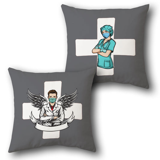  Frontline Heroes Medical Tribute   Design Cushion Single (Front & Back)