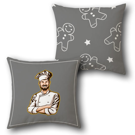 Culinary Charm Throw   Design Cushion Single (Front & Back)