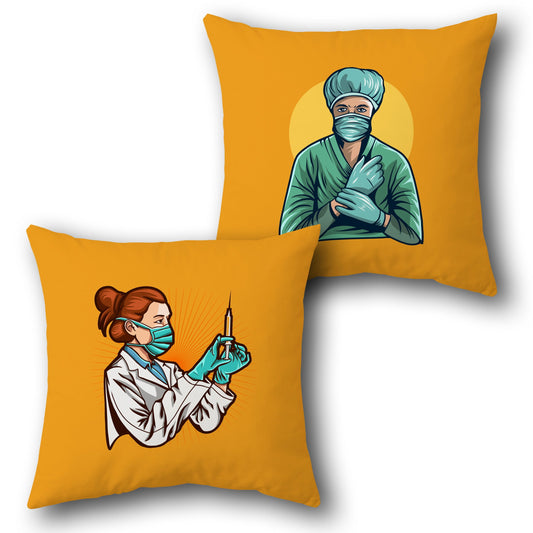 "Healthcare Heroes" Throw   Design Cushion Single (Front & Back)