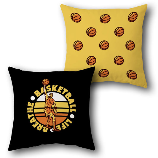  "Breathe Basketball Life"   Design Cushion Single (Front & Back)