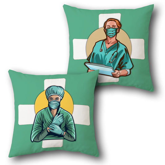 "Healthcare Heroes"   Design Cushion Single (Front & Back)