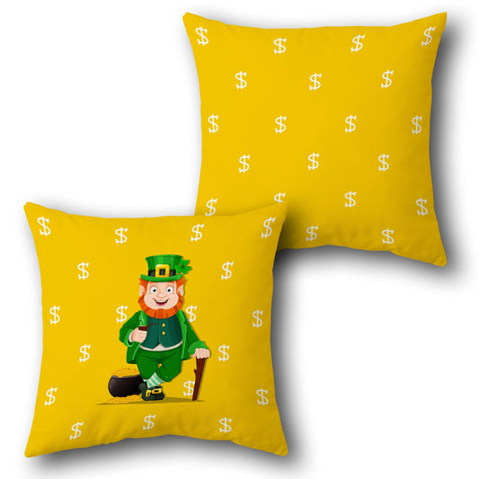 "Lucky Leprechaun Gold"   Design Cushion Single (Front & Back)