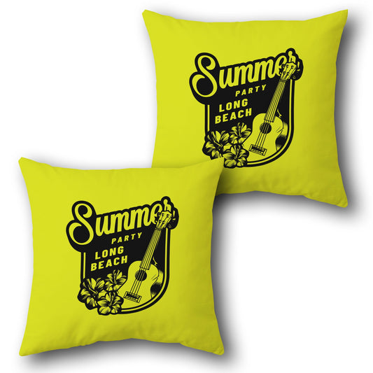 Summer Vibes Long Beach   Design Cushion Single (Front & Back)