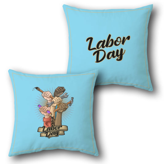 Labor Day Tribute Throw   Design Cushion Single (Front & Back)