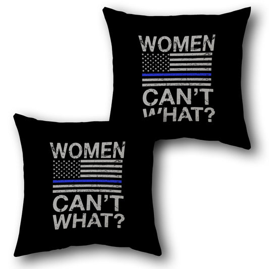 Women Can – Patriotic Empowerment   Design Cushion Single (Front & Back)