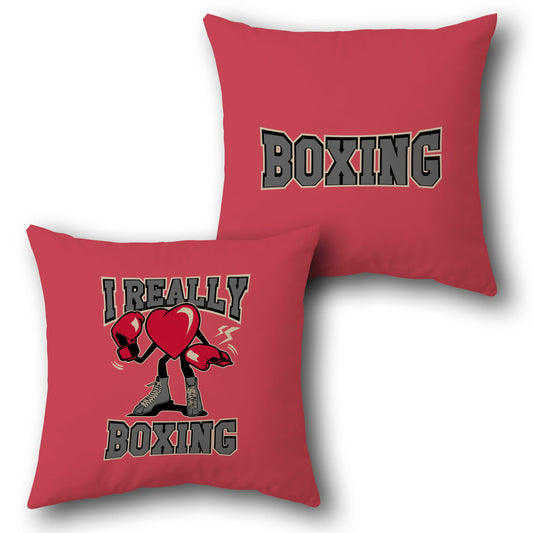 Heart in the Ring – Fun Boxing Lover   Design Cushion Single (Front & Back)