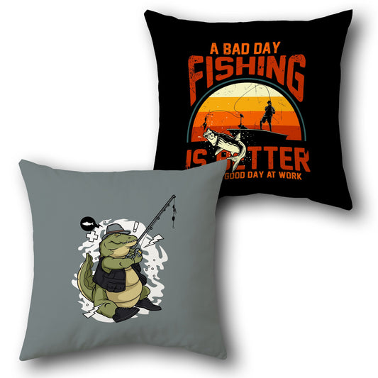 Gone Fishing    Design Cushion Single (Front & Back)