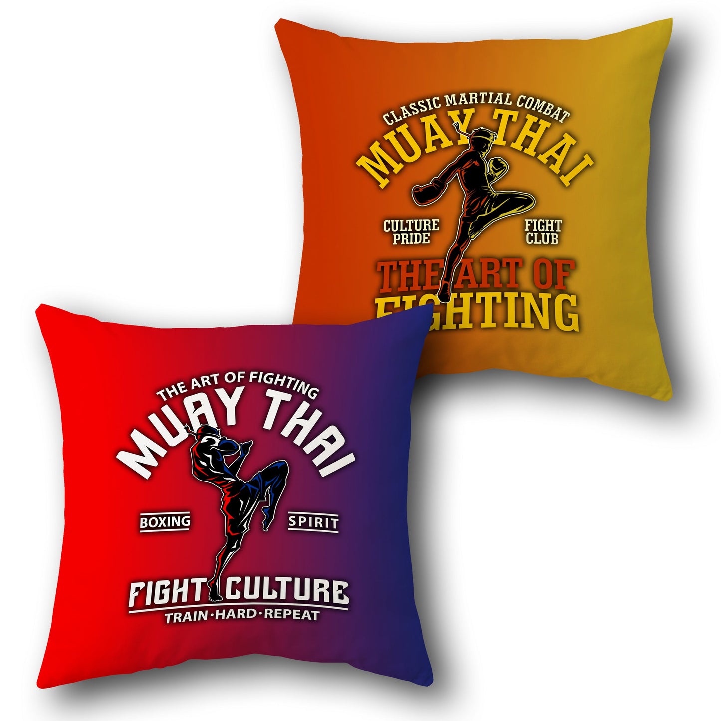 Muay Thai Warrior Throw   Design Cushion Single (Front & Back)