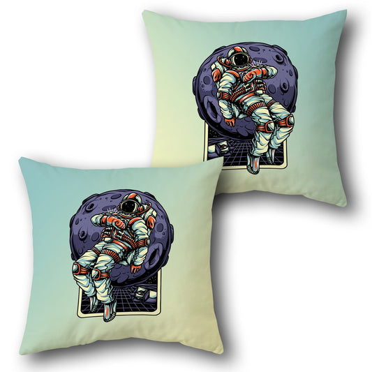 Cosmic Dreamer Astronaut   Design Cushion Single (Front & Back)