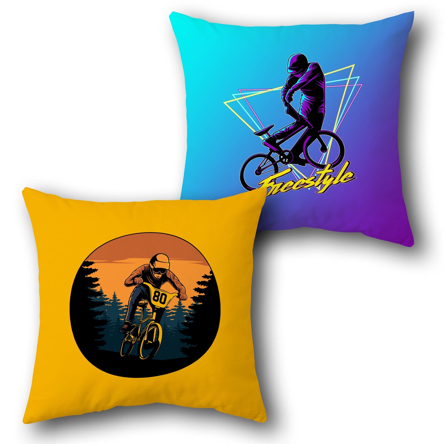 BMX Freestyle Adventure   Design Cushion Single (Front & Back)