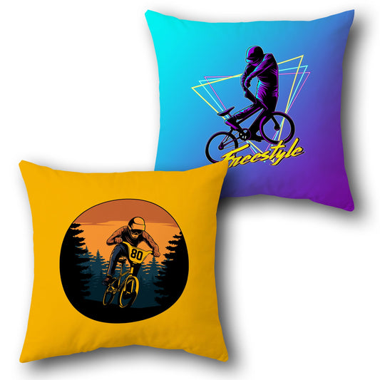 BMX Freestyle Adventure   Design Cushion Single (Front & Back)
