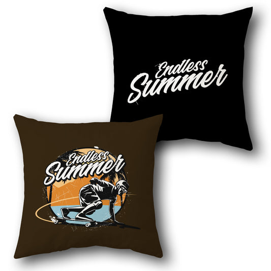 Endless Summer Skateboard Throw   Design Cushion Single (Front & Back)