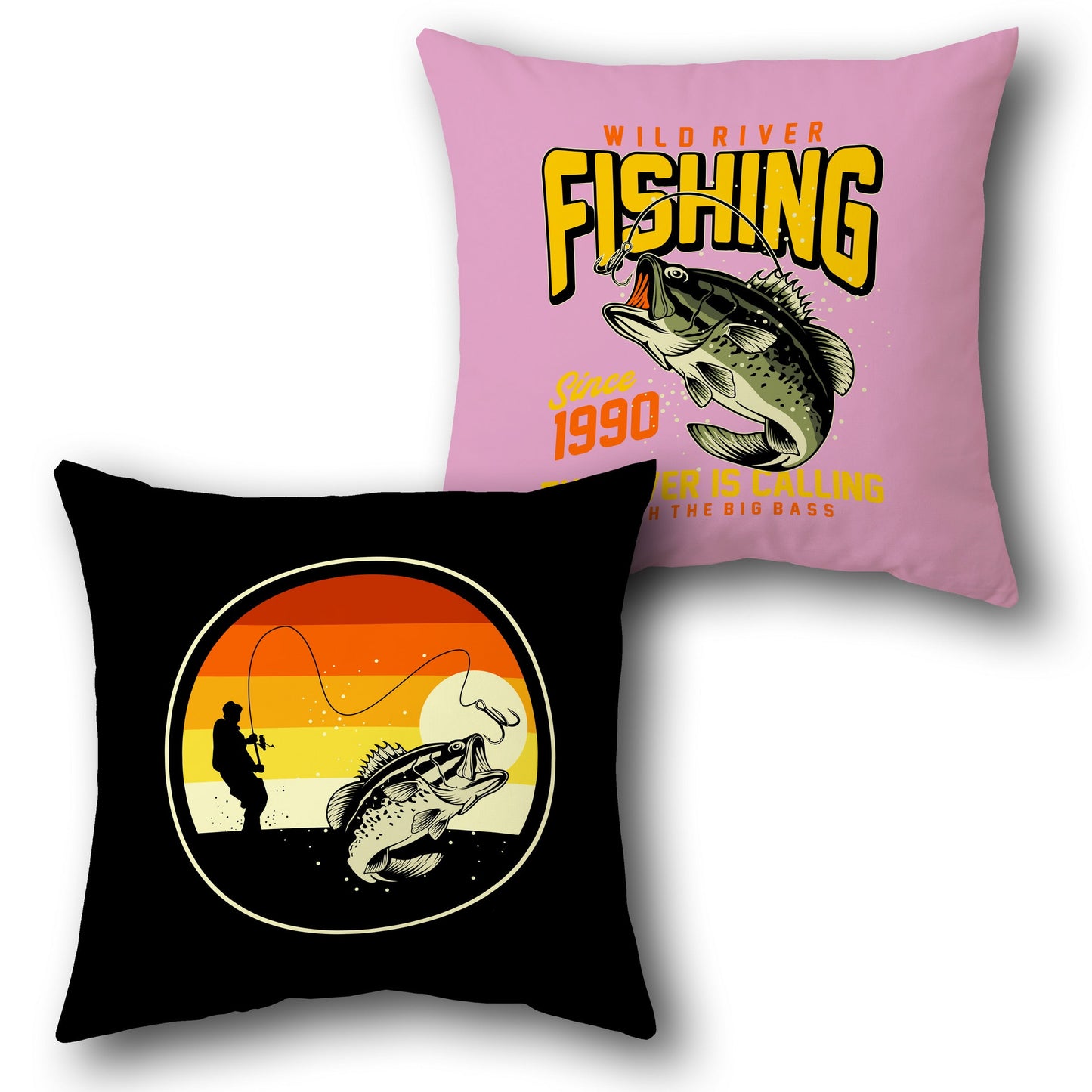 Wild River Fishing    Design Cushion Single (Front & Back)