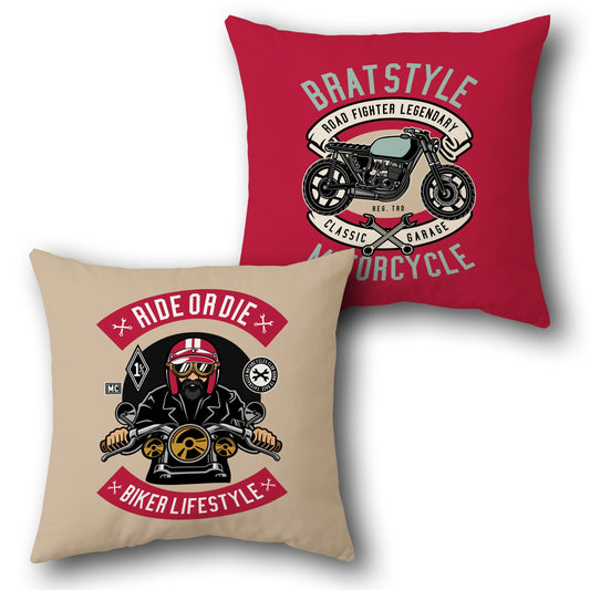 Biker Lifestyle    Design Cushion Single (Front & Back)