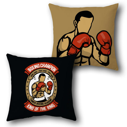 Boxing Champion Throw    Design Cushion Single (Front & Back)