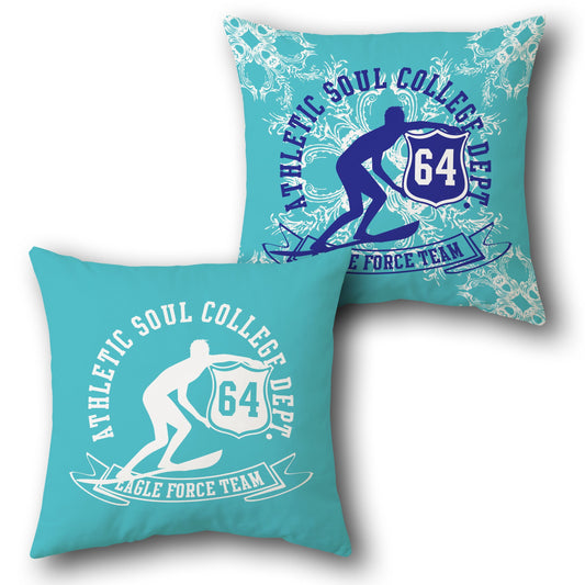 Eagle Force Team Cyan Throw s  Design Cushion Single (Front & Back)