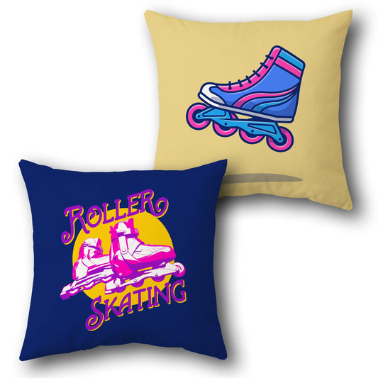Retro Roller Vibes    Design Cushion Single (Front & Back)