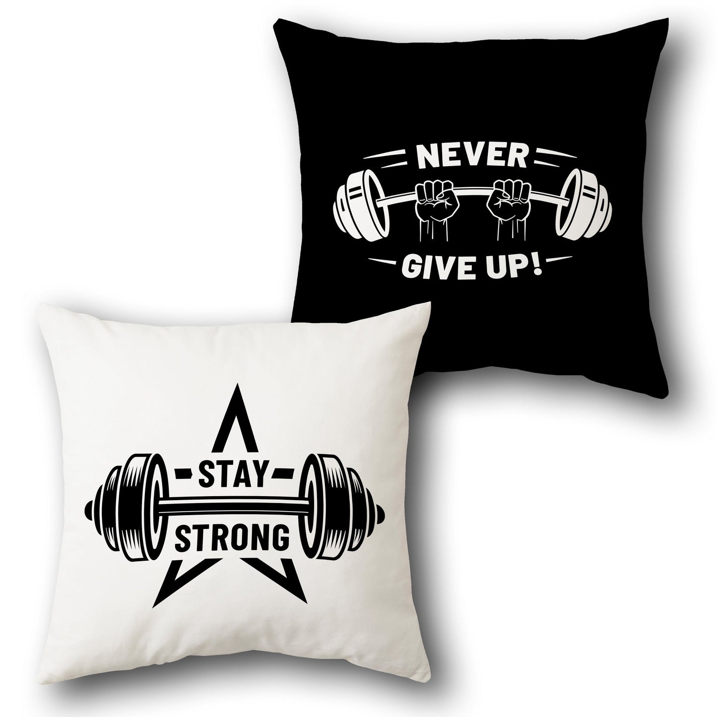 Strength & Determination Gym   Design Cushion Single (Front & Back)