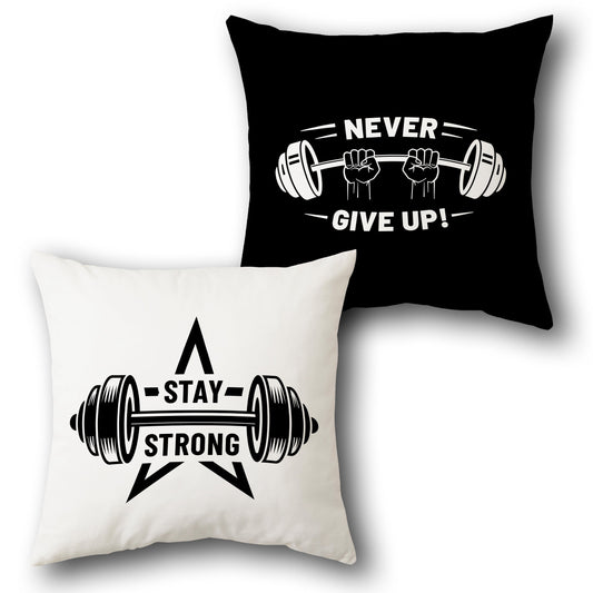 Strength & Determination Gym   Design Cushion Single (Front & Back)