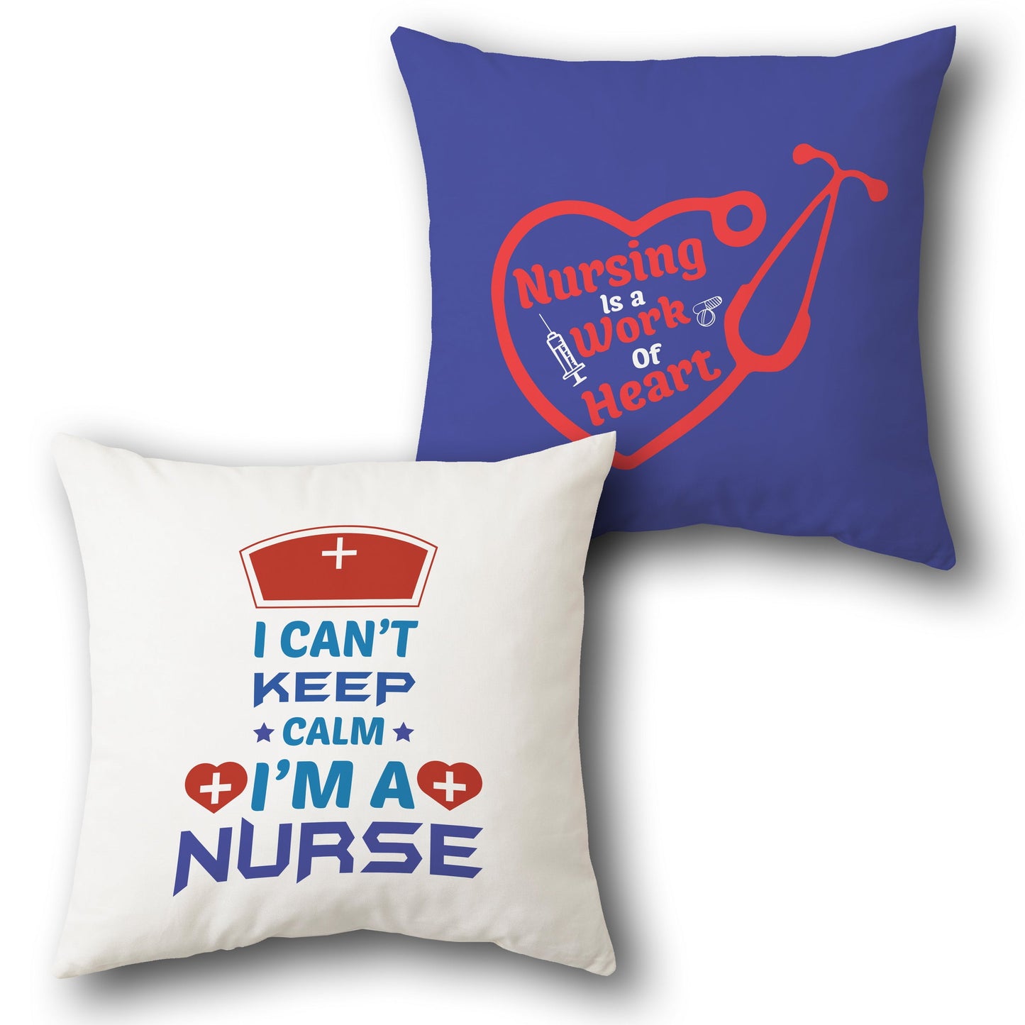 Heart & Hustle Nurse   Design Cushion Single (Front & Back)