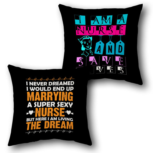 Nurse Love & Pride   Design Cushion Single (Front & Back)