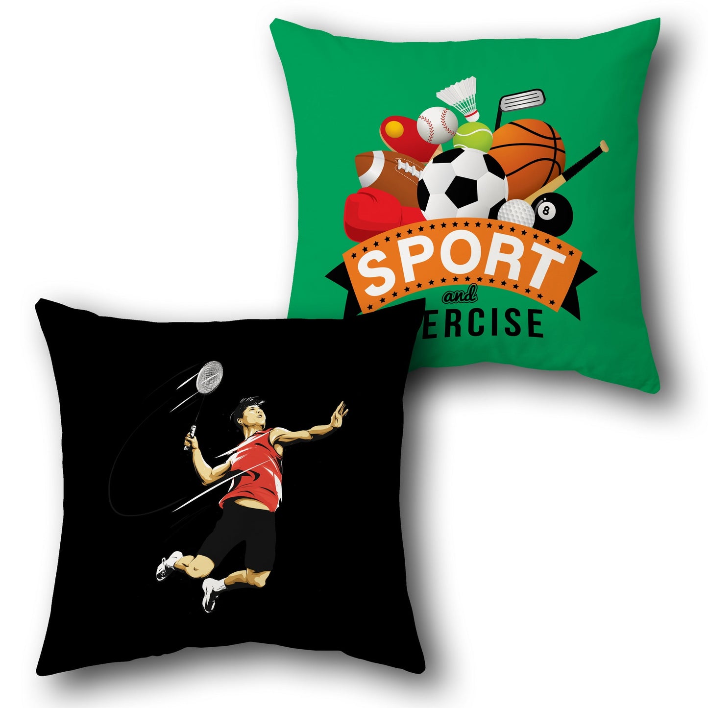 Smash Hit Badminton   Design Cushion Single (Front & Back)