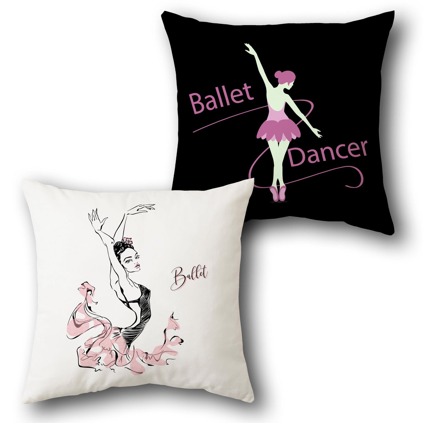 Graceful Ballet   Design Cushion Single (Front & Back)