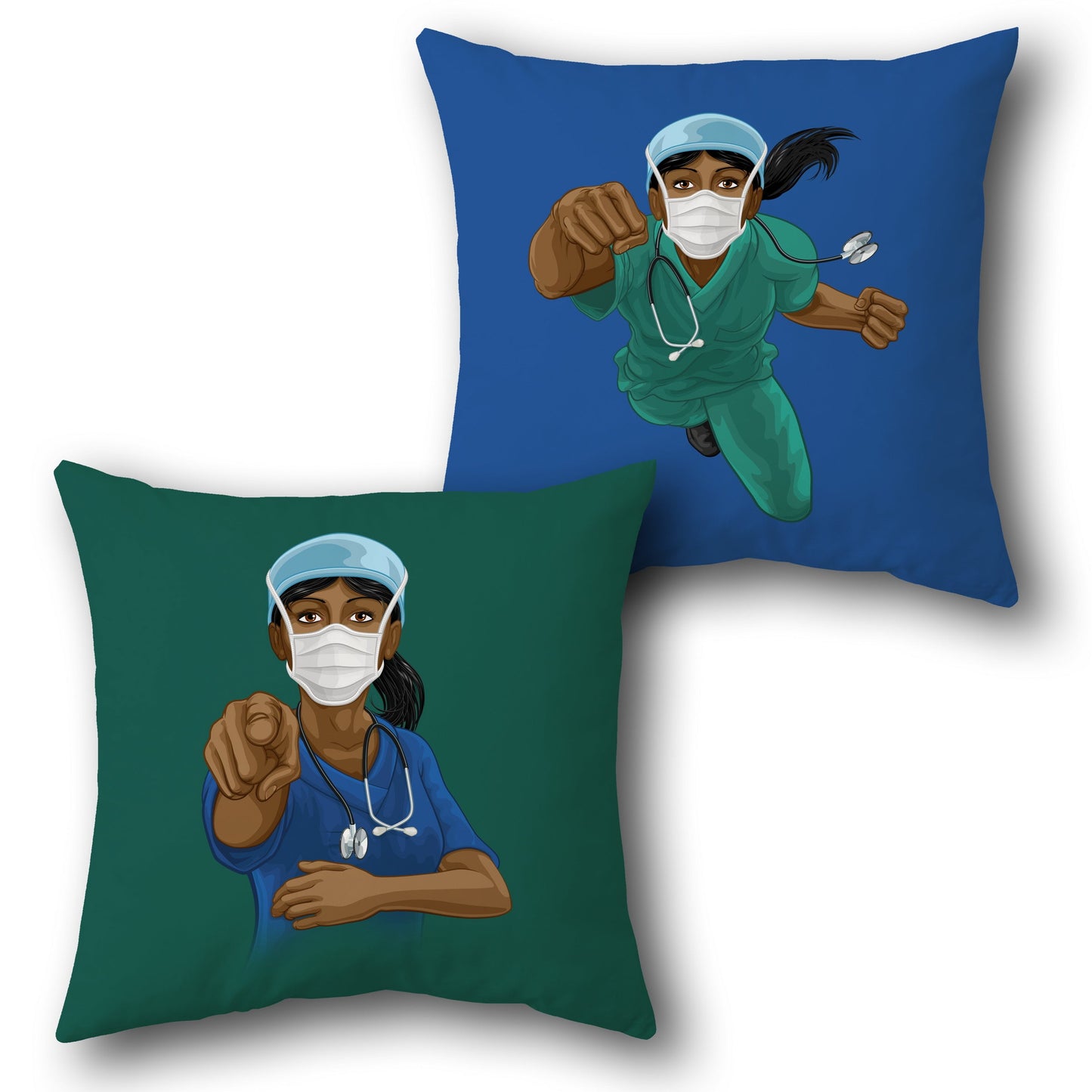 Heroic Nurse Power   Design Cushion Single (Front & Back)