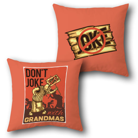 Grandma's Rule Throw    Design Cushion Single (Front & Back)