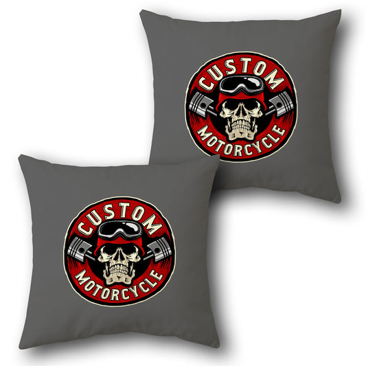 Custom Motorcycle Throw    Design Cushion Single (Front & Back)