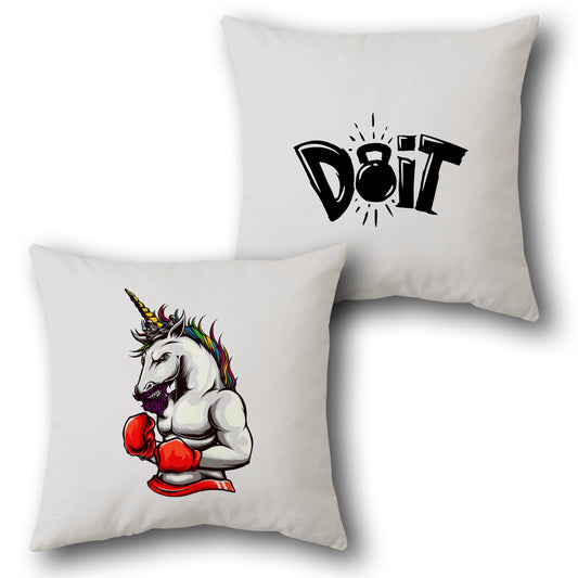 Unicorn Fighter Throw    Design Cushion Single (Front & Back)