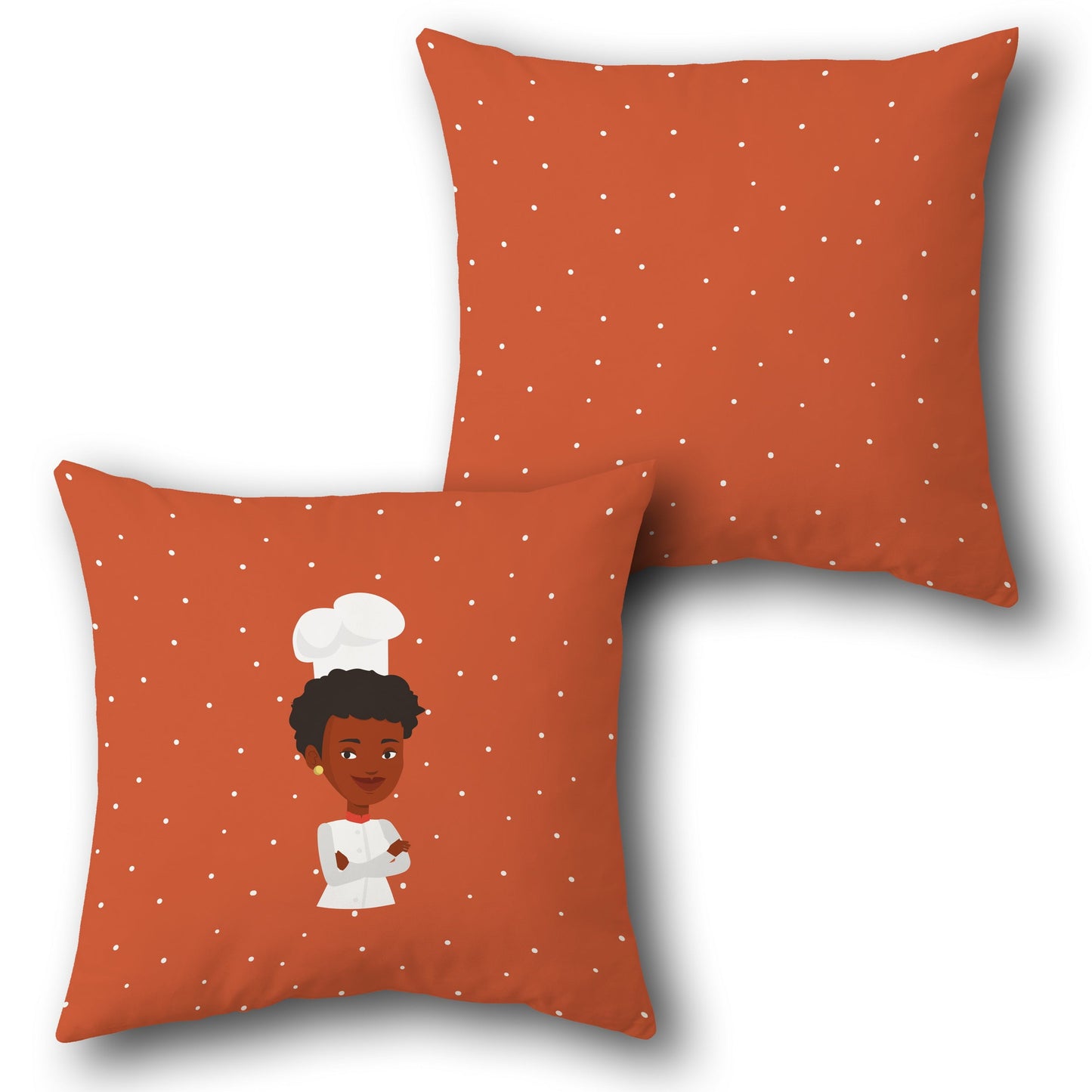 Chef    – Orange Edition Design Cushion Single (Front & Back)