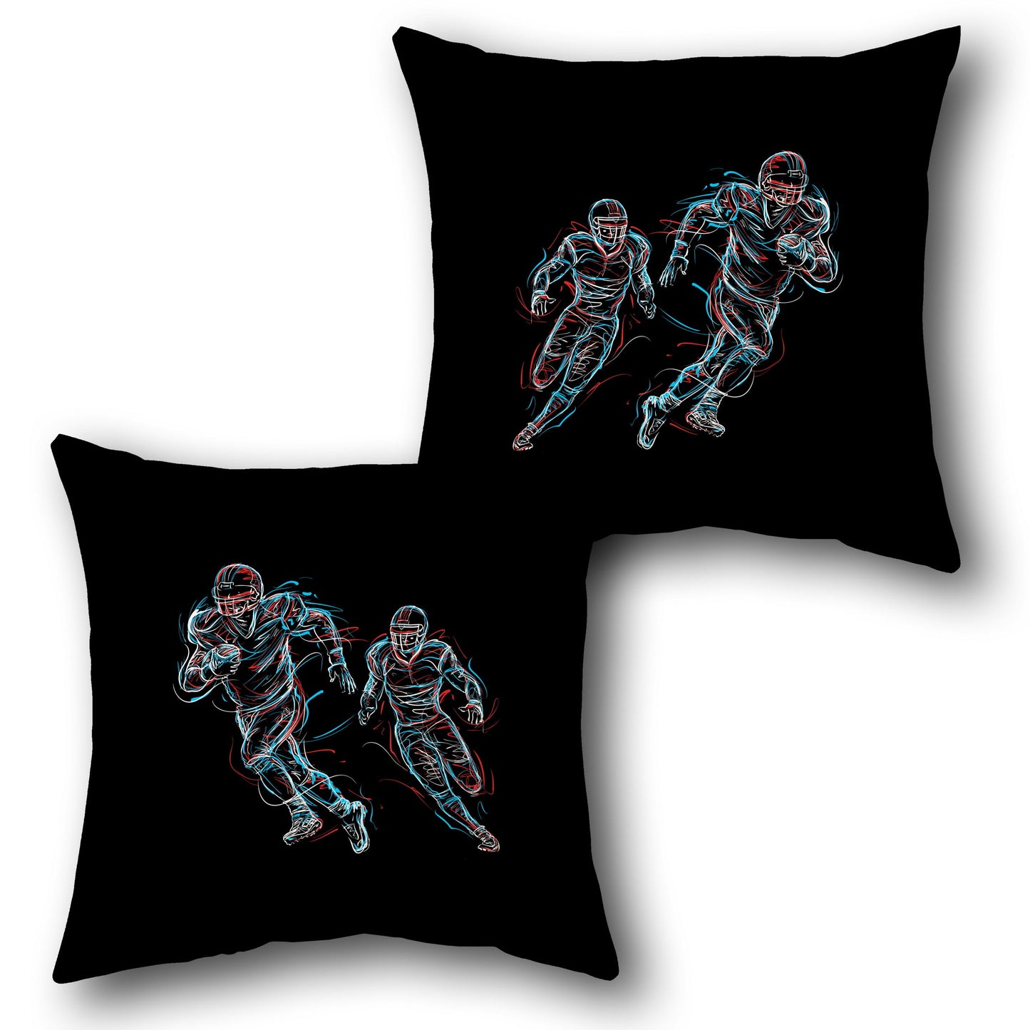Dynamic Football Players    Design Cushion Single (Front & Back)
