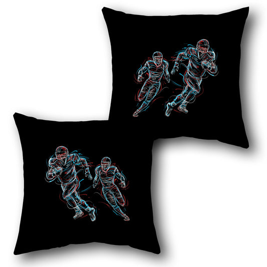 Dynamic Football Players    Design Cushion Single (Front & Back)