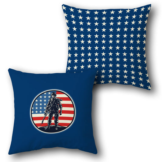  Patriotic Soldier    Design Cushion Single (Front & Back)