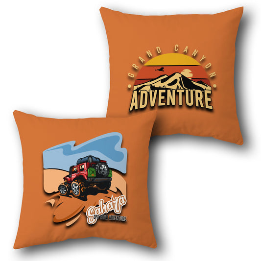 Orange Off-Road Adventure    Design Cushion Single (Front & Back)