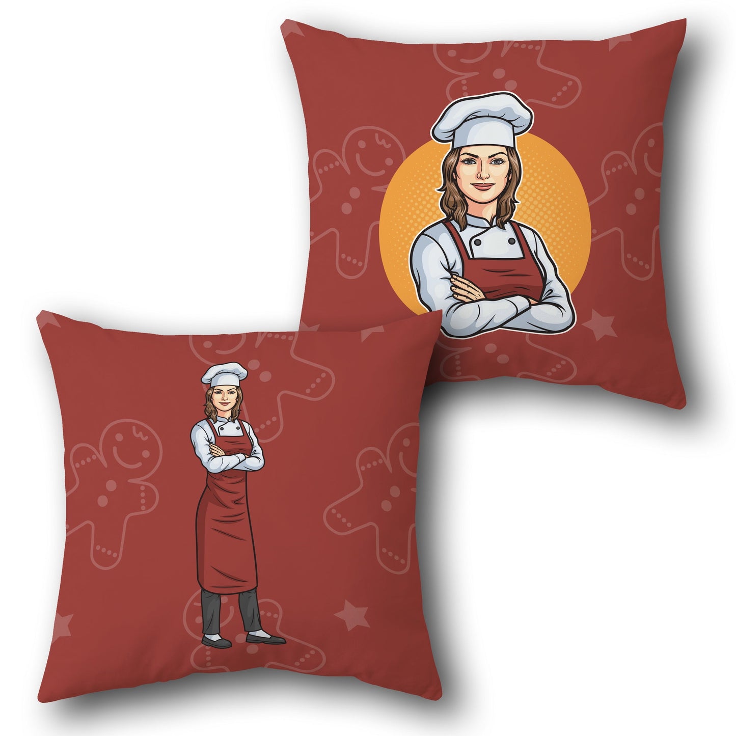 Confident Chef    Design Cushion Single (Front & Back)