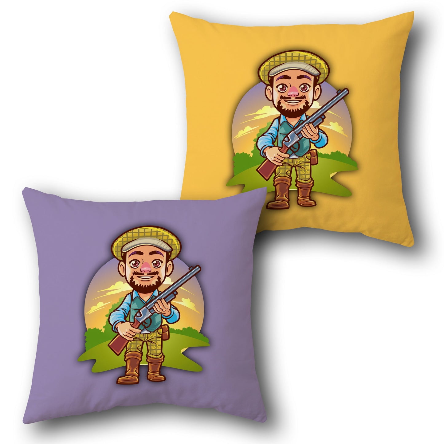 Cartoon Hunter    Design Cushion Single (Front & Back)