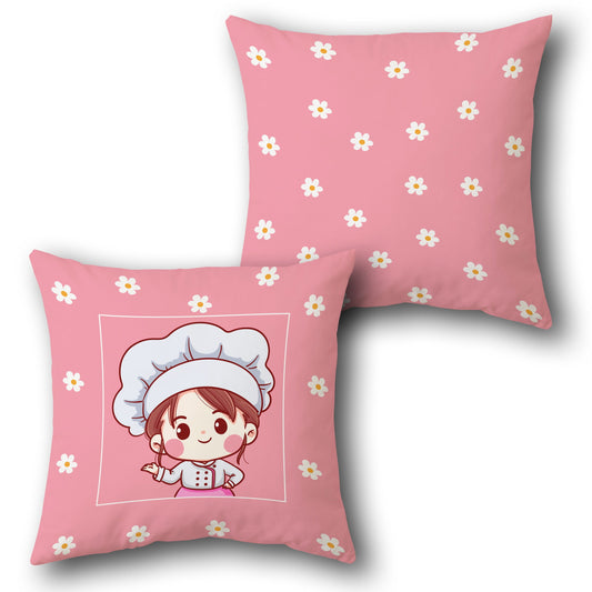 Kawaii Chef    Design Cushion Single (Front & Back)