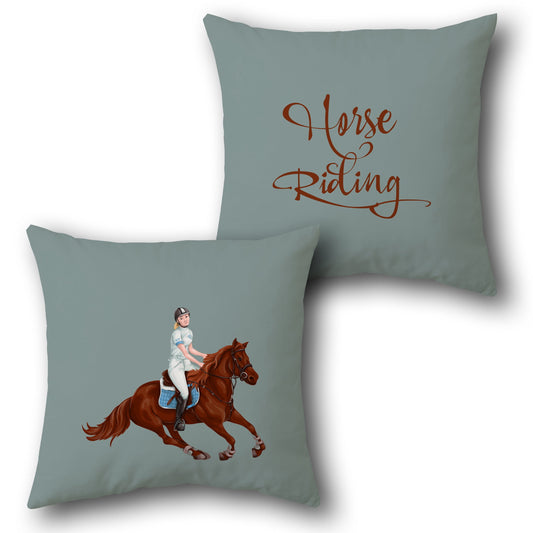 Horse Riding    Design Cushion Single (Front & Back)