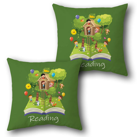 Playful Reading Adventure    Design Cushion Single (Front & Back)