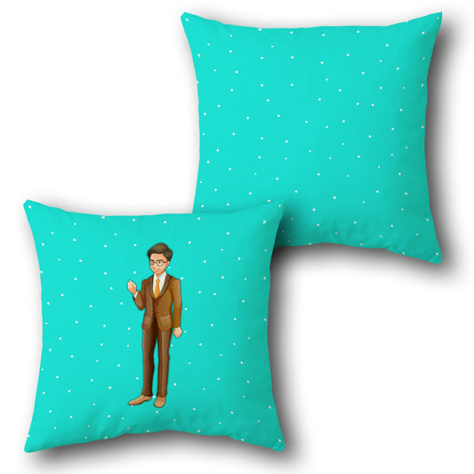 Dapper Gentleman Character  Design Cushion Single (Front & Back)