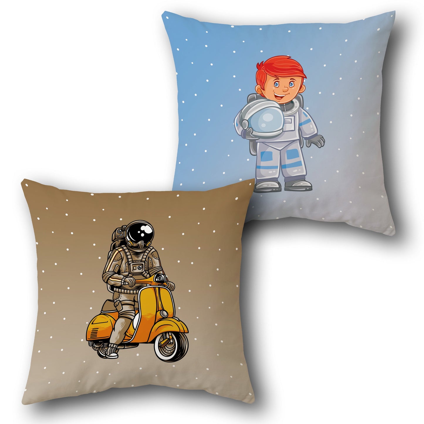 Cosmic Explorer Astronaut   Design Cushion Single (Front & Back)