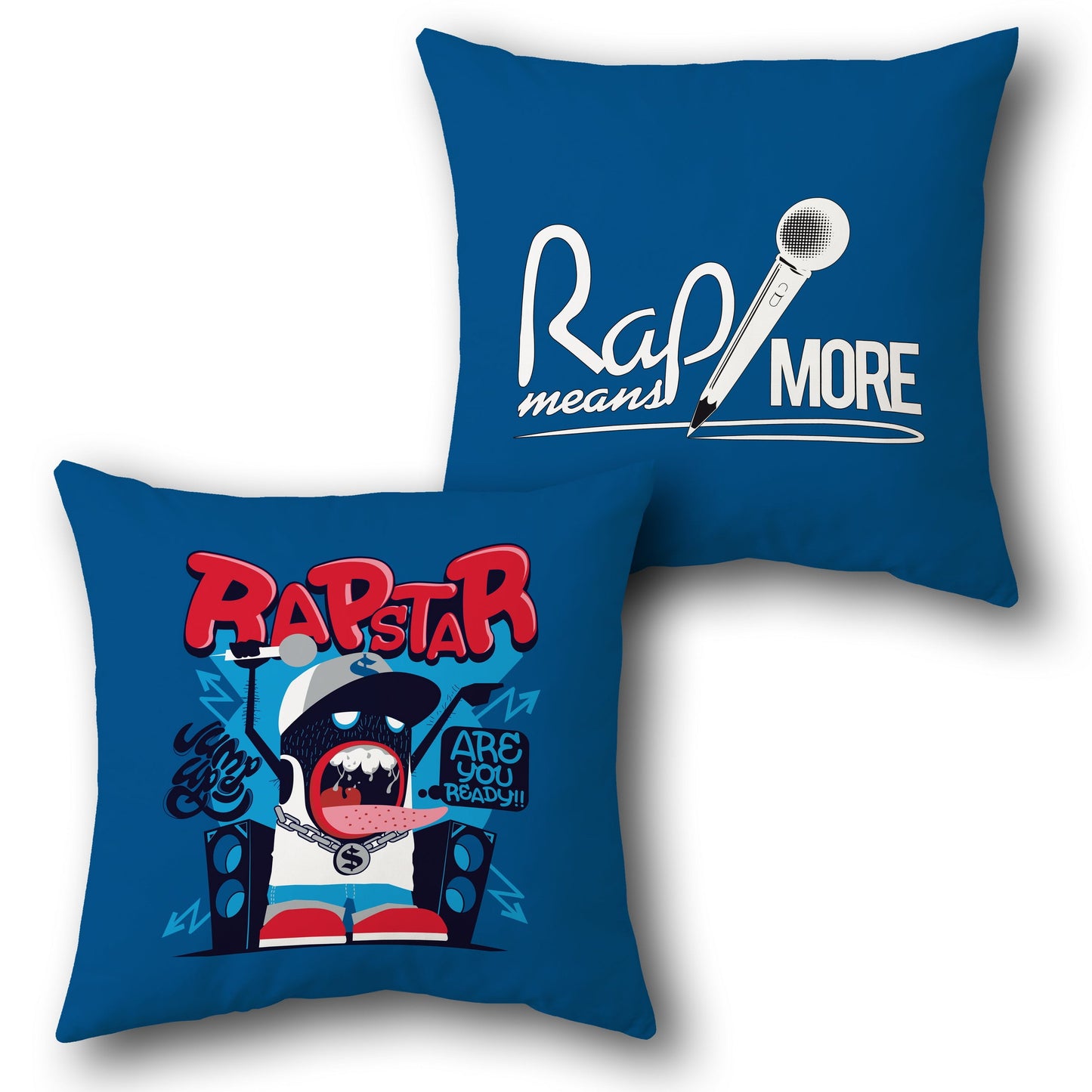  Rap Vibes   – Mic Drop Edition Design Cushion Single (Front & Back)