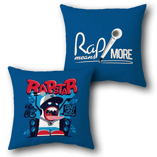  Rap Vibes   – Mic Drop Edition Design Cushion Single (Front & Back)