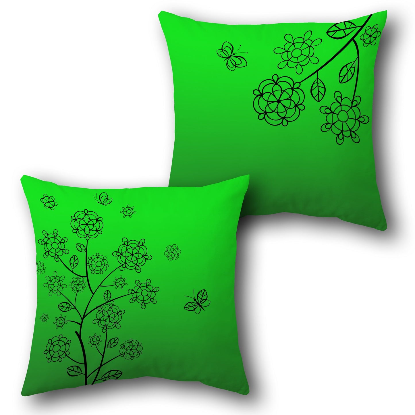 Floral Butterfly   Design Cushion Single (Front & Back)