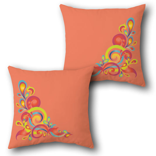 Swirl Burst   Design Cushion Single (Front & Back)