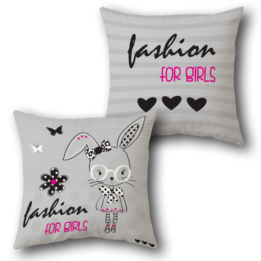 Fashion Bunny Decorative   Design Cushion Single (Front & Back)