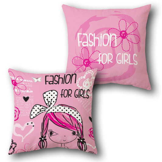 Cute Pink Fashion Throw  for Girls  Design Cushion Single (Front & Back)