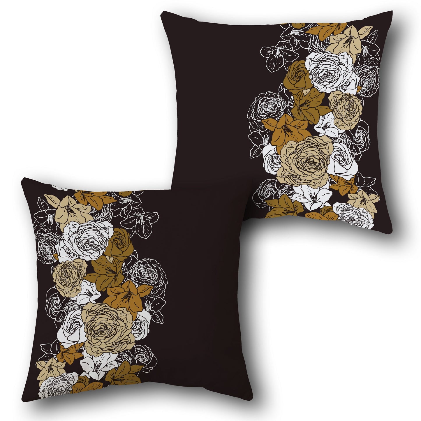 Midnight Garden Bloom Cushion   Design Cushion Single (Front & Back)